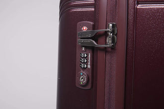 Echolac Civil Large Burgandy Hard Sided Check-In Suitcase Trolley 68cm(PC162)