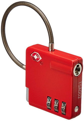 ECHOLAC TSA pad-lock-closure metal pad lock - Red.