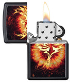 Zippo Phoenix Design Black Matte Pocket Lighter - Bhawar Store