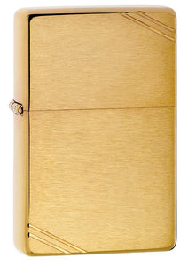 Zippo Vintage Brushed Brass with Slashes Pocket Lighter