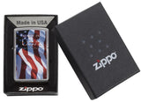 Zippo Made in USA Brushed Chrome Pocket Lighter