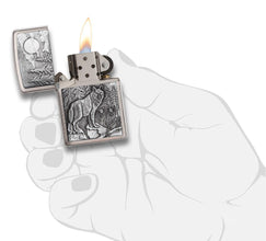 Zippo Timberwolves Brushed Chrome Pocket Lighter