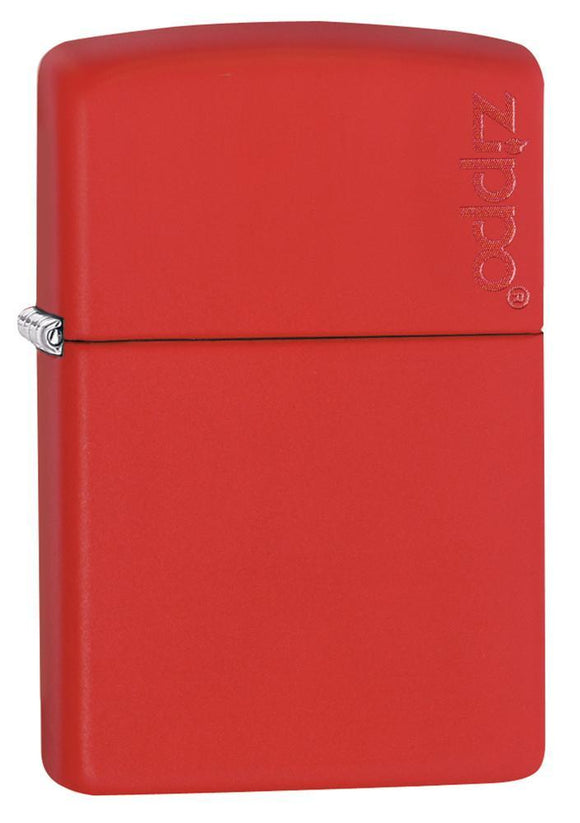 Zippo Classic Red Matte with Zippo Logo Pocket Lighter - Bhawar Store