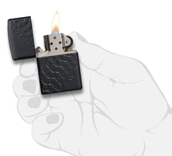 Zippo Armor Tire Tread Black Matte Pocket Lighter - Bhawar Store