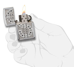 Zippo Swarovski Bling Brushed Chrome Emblem Pocket Lighter