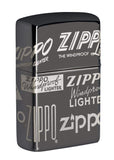 Back view of the Zippo Logo Design shot  at a 3/4 catalog angle