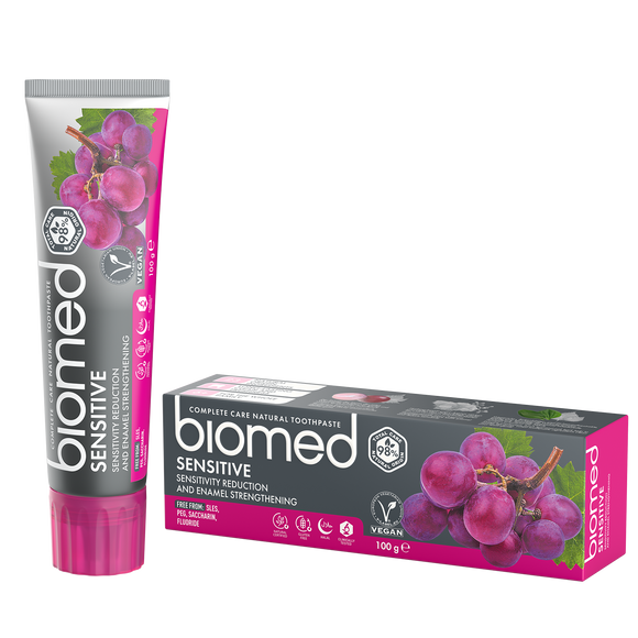BIOMED SENSITIVE TOOTHPASTE, FLUORIDE-FREE, SENSITIVITY REDUCTION AND ENAMEL STRENGTHENING - 100gm