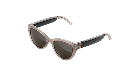 FAUNA Fabula Crystal Brown - Women designer audio sunglasses with speakers