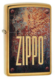 Zippo Rust Patina Brushed Brass Pocket Lighter