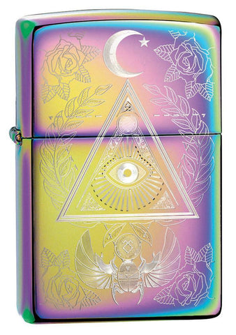 Zippo Eye of Providence Design Multi Color Pocket Lighter