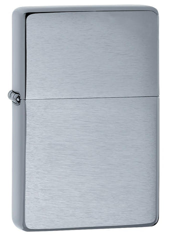 Zippo Vintage Brushed Chrome without Slashes Pocket Lighter