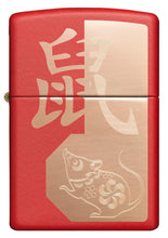 Zippo Year of The Rat Red Matte Pocket Lighter