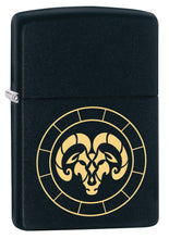 Zippo Aries Zodiac Sign Black Matte Pocket Lighter