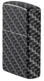 Front view of Carbon Fiber Design Windproof Lighter showing the right side