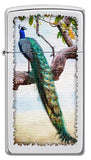 Front view of Slim Peacock Design Windproof Pocket Lighter