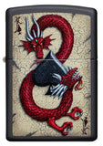 Zippo Dragon Ace Design Black Matte Pocket Lighter