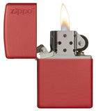 Zippo Classic Red Matte with Zippo Logo Pocket Lighter - Bhawar Store