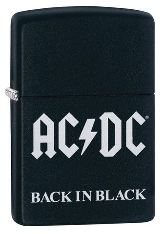 Zippo AC/DC Black Matte Pocket Lighter - Bhawar Store