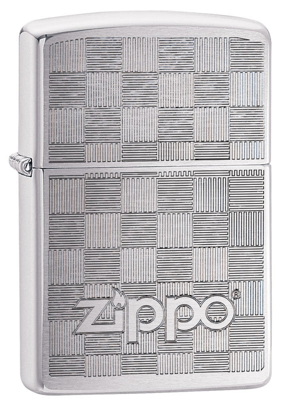 Front shot of Zippo Weave Design standing at a 3/4 angle.