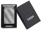 Zippo Diagonal Weave Brushed Chrome Pocket Lighter