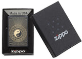 Zippo Yin Yang 2 Black Matte Pocket Lighter