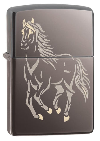 Running Horse Windproof Lighter 3/4 View