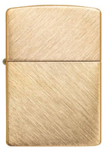 Front view of Classic Herringbone Sweep Brass Windproof Lighter