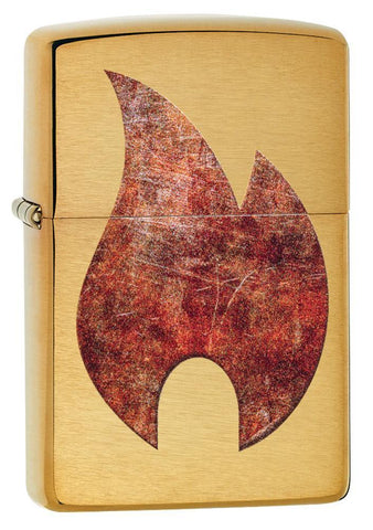 Zippo Rusty Flame Design Pocket Lighter