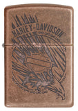 Zippo Harley-Davidson Antique Copper Logo Pocket Lighter