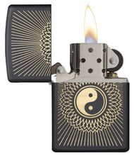 Zippo Yin Yang 2 Black Matte Pocket Lighter