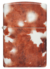 Front shot of Cow Print Design 540 Color Windproof Lighter.