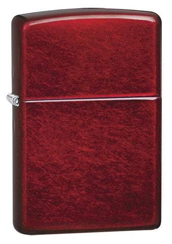 Front shot of Classic Candy Apple Red?äó Windproof Lighter standing at a 3/4 angle