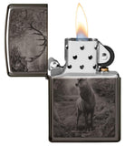 Zippo Deer Design Black Ice Pocket Lighter