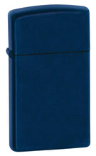 Slim Navy Matte Windproof Lighter 3/4 View