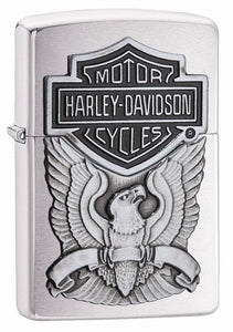 Zippo Harley-Davidson Eagle/Logo Emblem Lighter Pocket Lighter