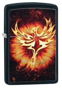 Zippo Phoenix Design Black Matte Pocket Lighter - Bhawar Store