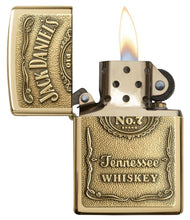 Zippo Jack Daniel's Tennessee Whiskey High Polish Brass Emblem Pocket Lighter