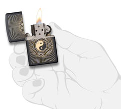 Zippo Yin Yang 2 Black Matte Pocket Lighter