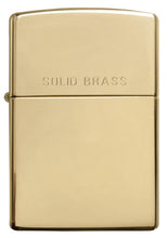 Zippo High Polish Brass with Solid Brass Engraved Pocket Lighter