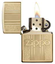 Zippo and Pattern Design High Polish Brass Pocket Lighter