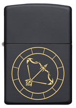 Zippo Sagittarius Zodiac Sign Black Matte Pocket Lighter