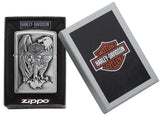 Zippo Harley-Davidson Full Faced Eagle High Polish Chrome Emblem Pocket Lighter