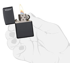 Zippo Black Matte with Zippo Logo Pocket Lighter