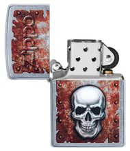 Zippo Filigree Flame and Wind Design Street Chrome Pocket Lighter