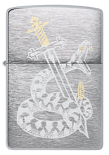 Front shot of Snake Sword Tattoo Design Windproof Lighter.