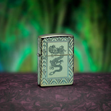 Zippo Armor High Polish Green Elegant Dragon