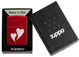 Zippo Double Hearts Windproof Lighter in its packaging.