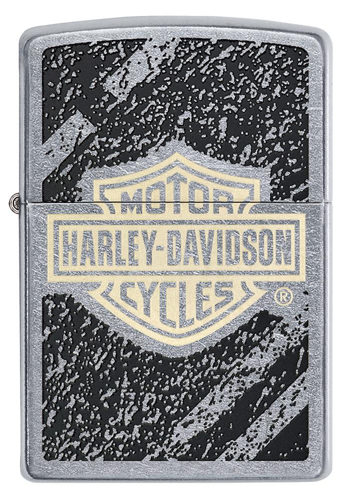 Zippo Lighter - Harley Davidson Knucklehead Brushed Chrome