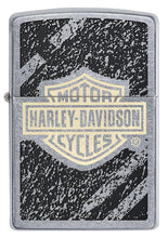 Front view of Harley-Davidson?« Bar & Shield Asphalt Street Chrome?äó Windproof Lighter.