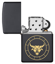 Zippo Taurus Zodiac Sign Black Matte Pocket Lighter